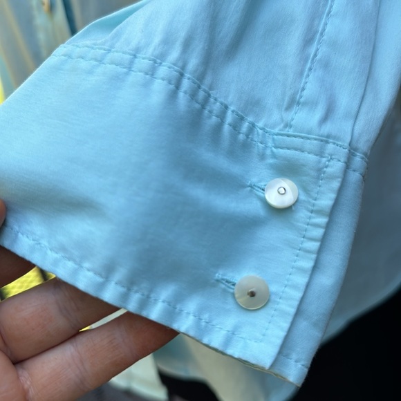 LN -Talbots top (6) & cropped pant (2) in robin egg blue/mint set -so slim! - Picture 5 of 13